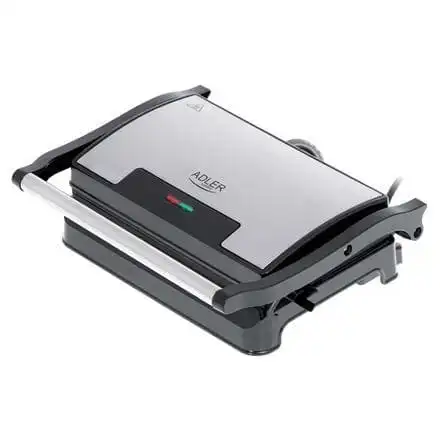 Adler Electric Grill AD 3052 Pöytä, 1200 W, Ruostumaton teräs, Tarttumattomat grillilevyt