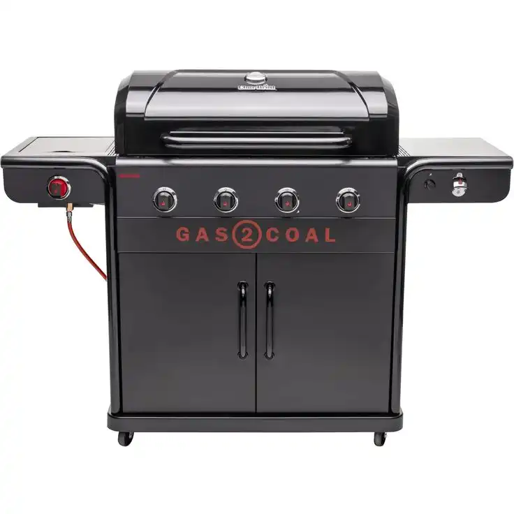Hybridigrilli Char-Broil Gas2Coal 2.0 440 Special Edition, 4 poltinta, pihvinpaistopoltin