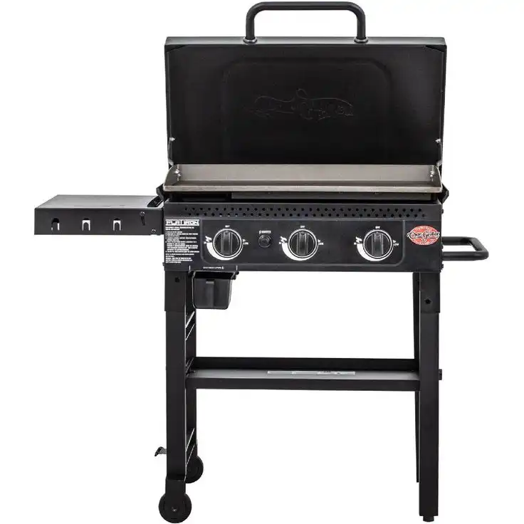 Kaasugrilli/parilagrilli Char-Griller Flat Iron, 3 poltinta
