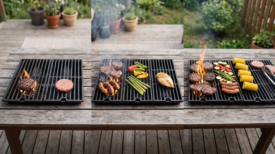 Kaasugrillin polttimien määrä ja paistopinta-ala